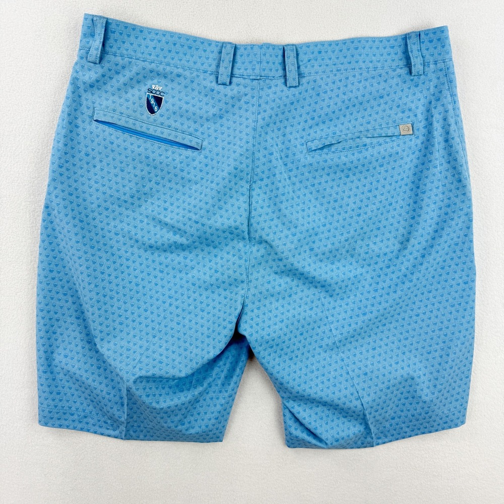 Peter Millar Sky Blue Patterned Hybrid Shorts - Picture 2 of 6